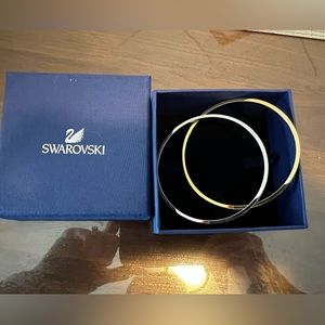 New Swarovski Pave Bangle band set.
